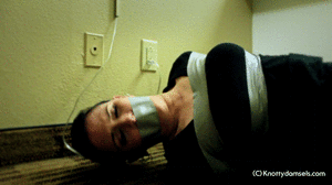 www.knottydamsels.com - Caroline Pierce: Taped Up Captive thumbnail